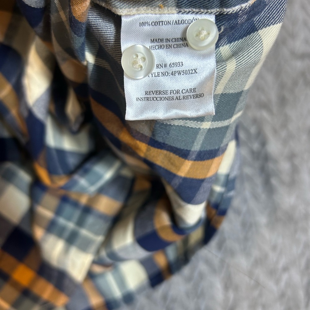 New Men’s Winston Shirt Size4X Country Rodeo Casual Plaid 100% Cotton Button - Picture 7 of 9